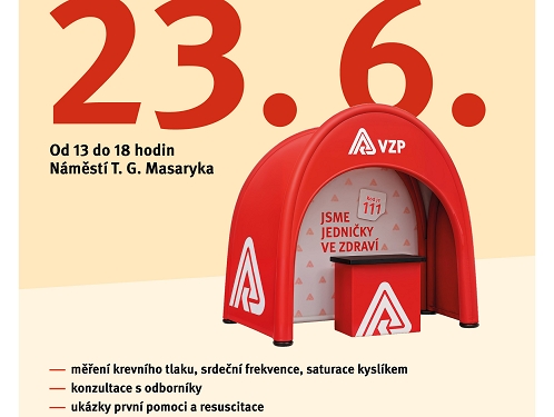 Den zdraví s VZP míří do Přerova. Nabídne vyšetření zdarma, nácvik první pomoci i rady odborníků